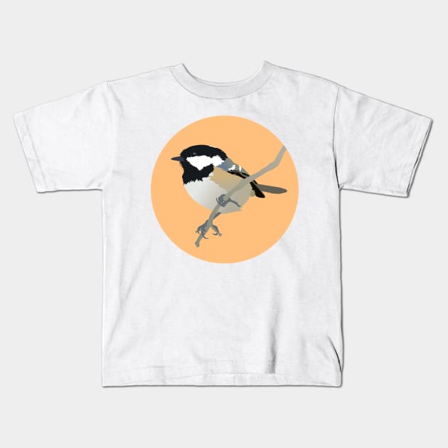 Coal Tit Kids T-Shirt by AnthonyZed